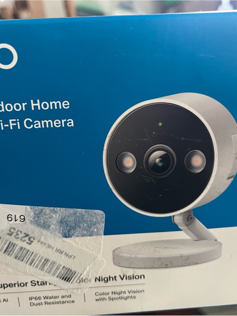Outdoor Home Wi‑Fi Camera - White and Black
